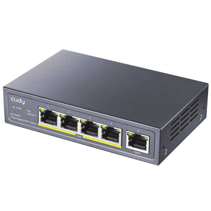 Cudy GS1005P Switch Gigabit PoE+ de 5 Puertos 1
