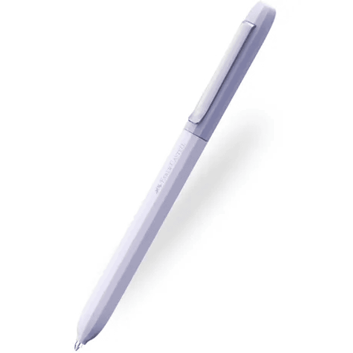Faber-Castell Avori Boligrafo de Mecanismo Giratorio XB - 92% de Plastico Reciclado - Clip Metalico Solido - Color Lavanda 1