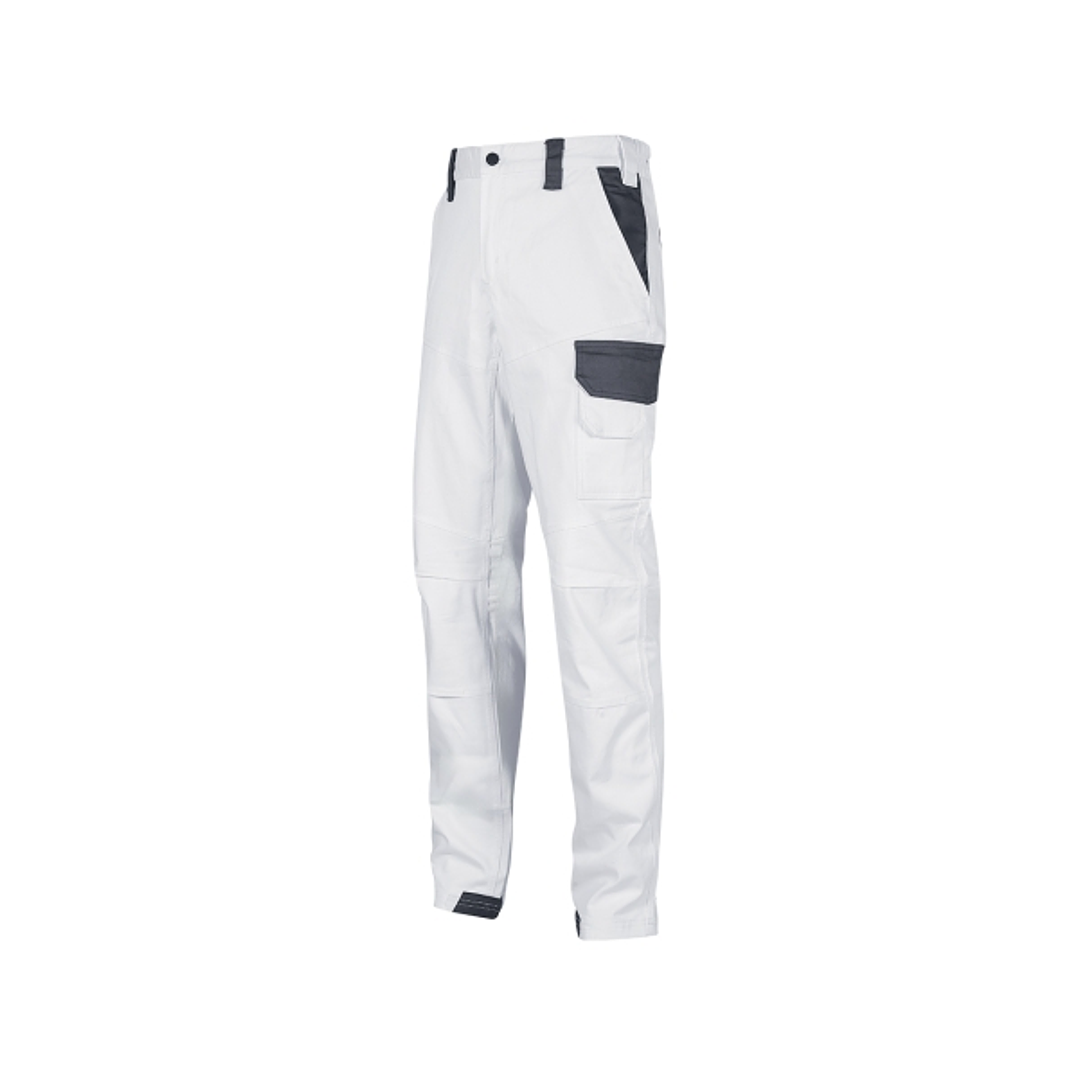 Upower Salonicco Pantalon de Trabajo - Talla M - Algodon Stretch, Multiples Bolsillos Seguros, Proteccion Lumbar Reforzada, Detalles Reflectantes, Res 1