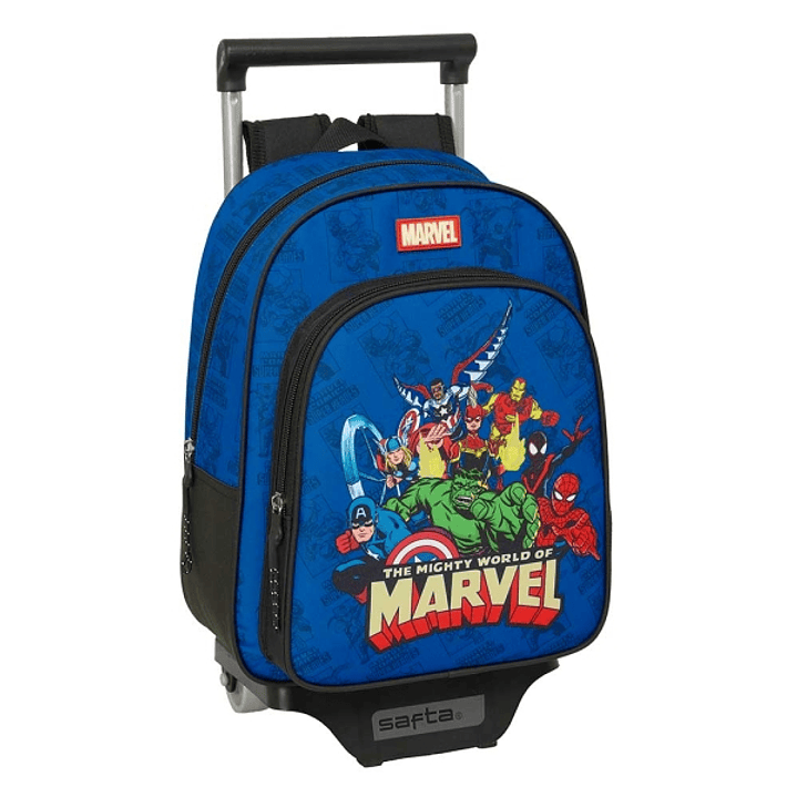 Safta Avengers Mochila con Carro - Portabotellas - Hombreras Ergonomicas - Mochila Extraible - Material Resistente - Asa Superior - 10L - 270x100x330m 1