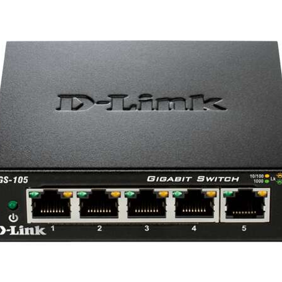 D-Link Switch 5 Puertos Gigabit 10/100/1000 Mbps 1