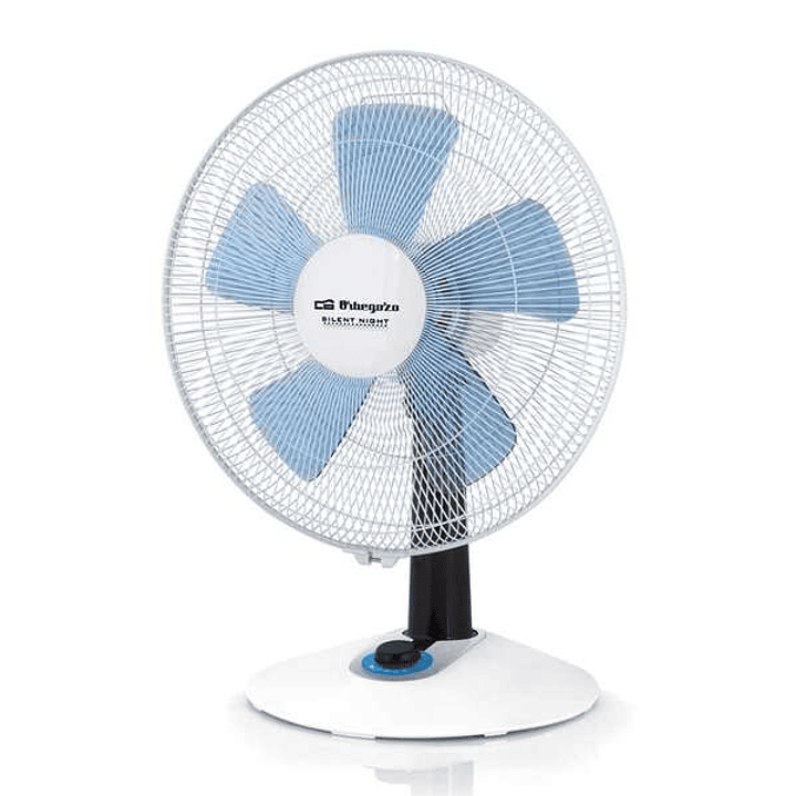 Orbegozo TF 0138 Ventilador de Sobremesa con Diseño Moderno y Seguro - Aspas de 35cm - 4 Velocidades - Funcion Oscilante - Control LED y Modo Silencio 1