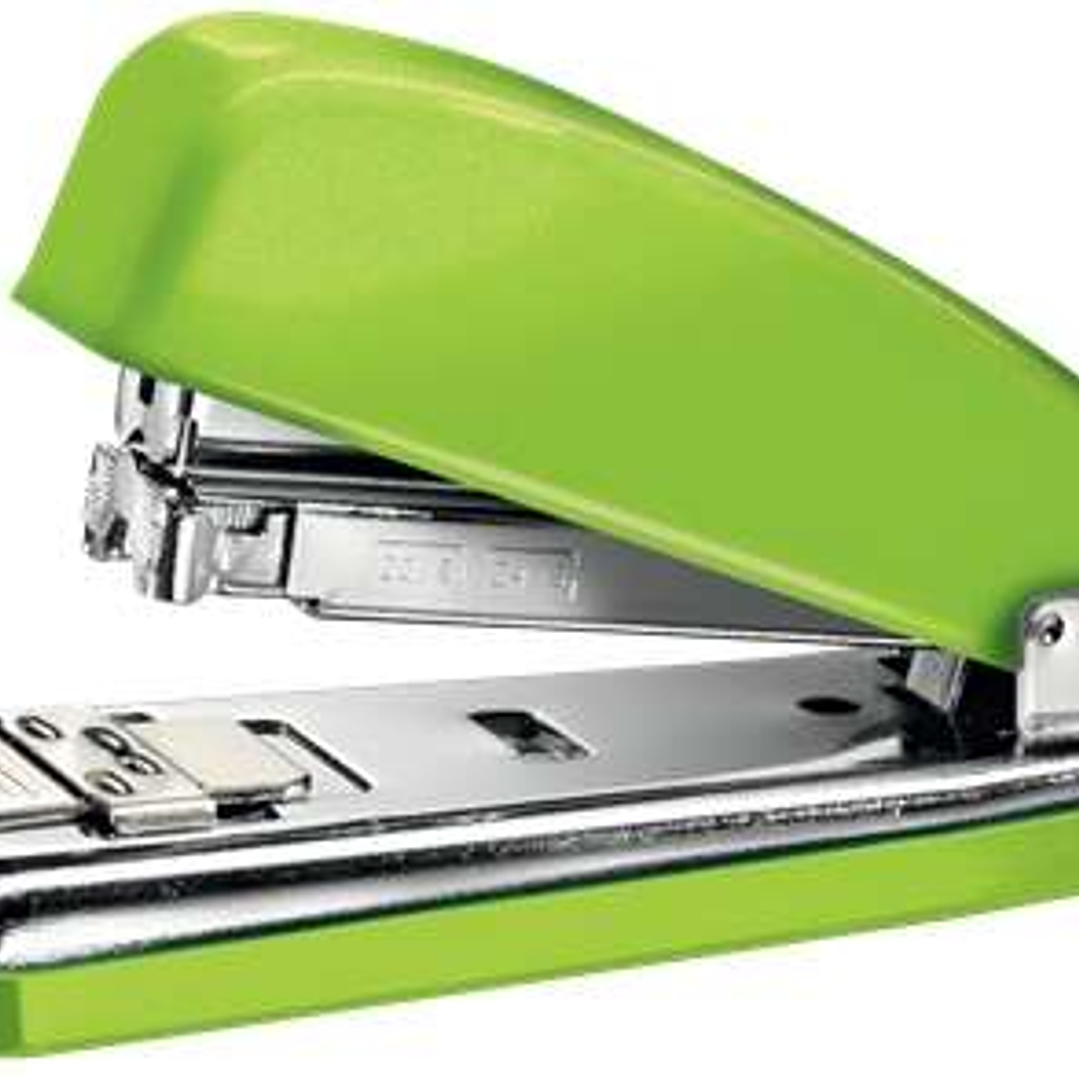 Petrus 226 WOW Grapadora Metalica + Caja de 200 Grapas - Hasta 30 Hojas - Grapado Cerrado, Abierto y Clavado - Color Verde Metalizado 1