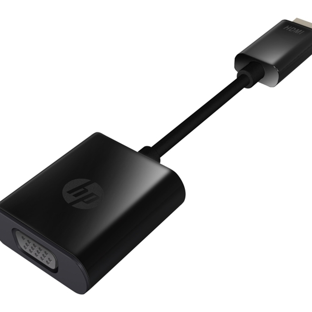 HP Adaptador HDMI a VGA - Soporta Resoluciones 720p y 1080p - Conector HDMI Macho a VGA Hembra - Diseño Compacto y Portátil - Compatible con Ultrabook 1