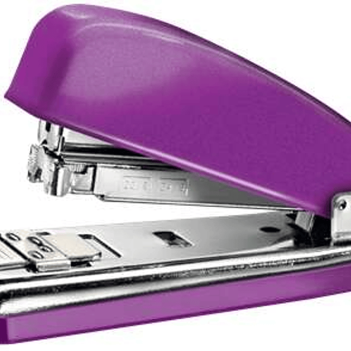 Petrus 226 WOW Grapadora Metalica + Caja de 200 Grapas - Hasta 30 Hojas - Grapado Cerrado, Abierto y Clavado - Color Violeta Metalizado 1