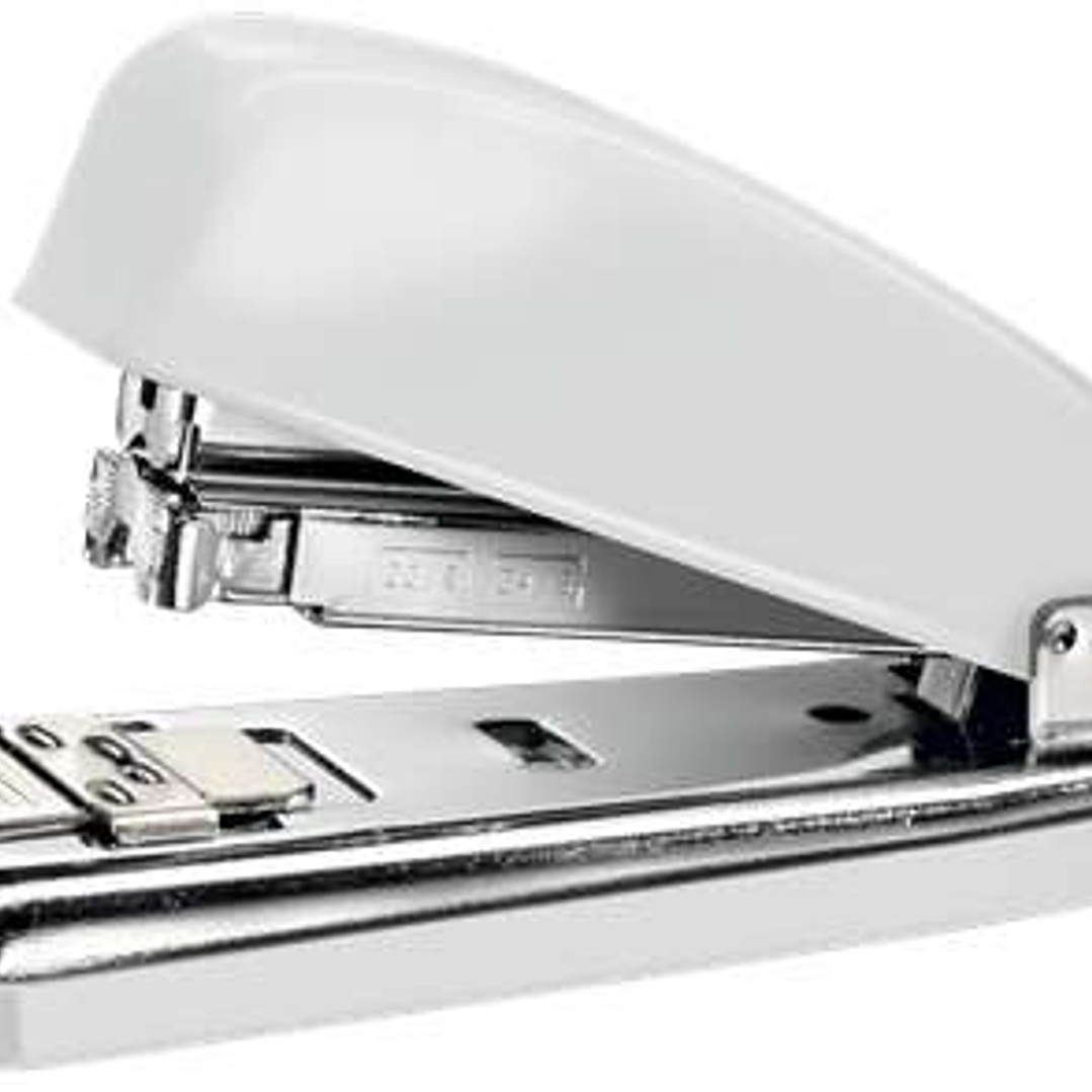 Petrus 226 WOW Grapadora Metalica + Caja de 200 Grapas - Hasta 30 Hojas - Grapado Cerrado, Abierto y Clavado - Color Blanco Metalizado 1