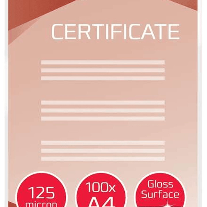 GBC Pack de 100 Carteras Plastificacion A4 con Brillo - Alta Calidad - 125 Micras - Transparente 1