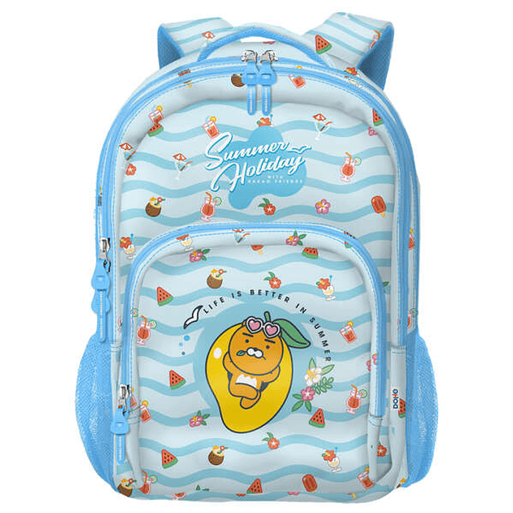 Dohe Kakao Friends Summer Holiday Mochila Escolar Grande - 3 Compartimentos - Bolsillos Laterales - Tirantes Acolchados y Ajustables - Adaptable a Car 1
