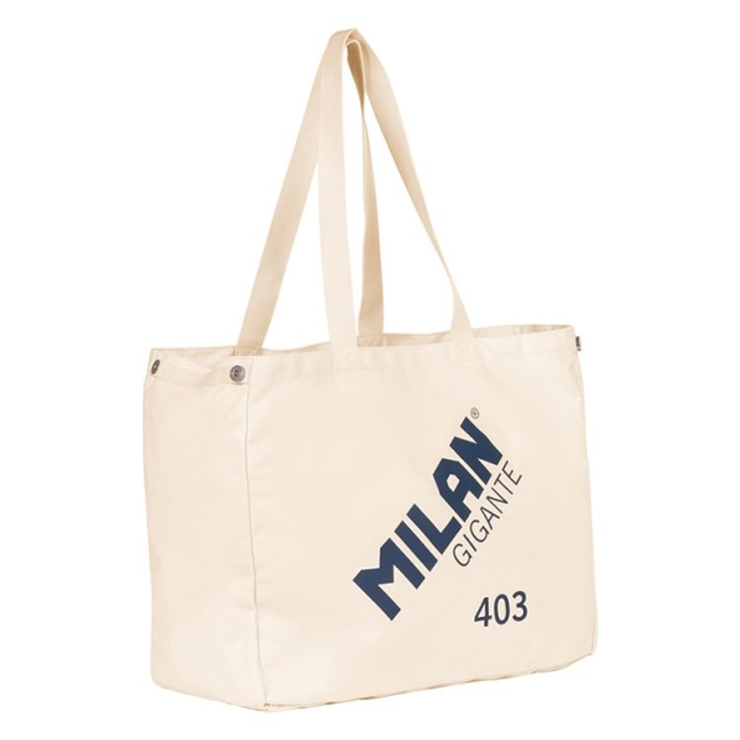 Milan Gigante 403 Serie 1918 Tote Bag Bolsa de Tela - Tamaño 51x40.5x21.5cm - Capacidad 40L - Color Beige 1
