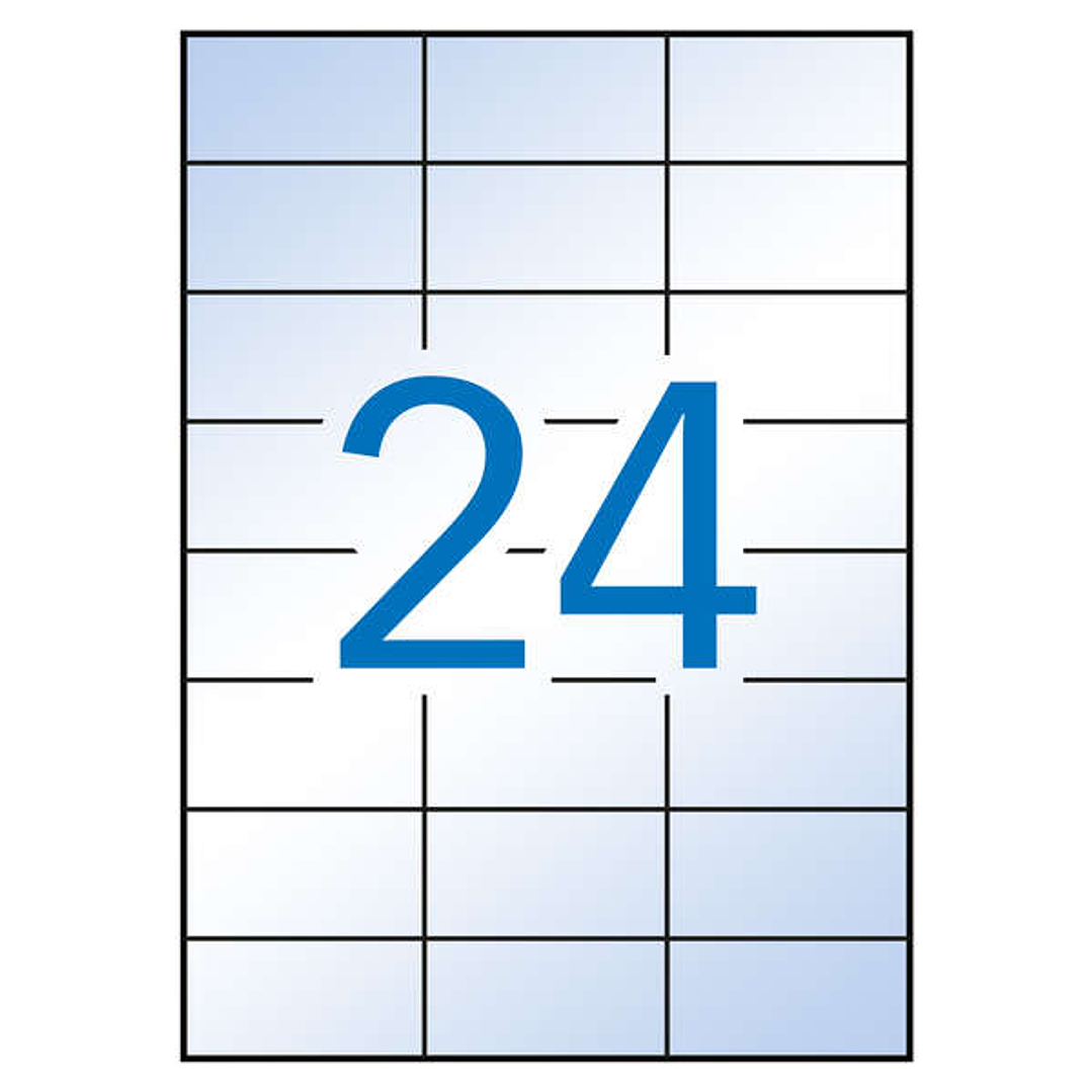 Apli Pack de 240 Etiquetas 70x37mm - 10 Hojas por 24 Etiquetas - Adhesivo Permanente - Cantos Rectos - Transparentes 1