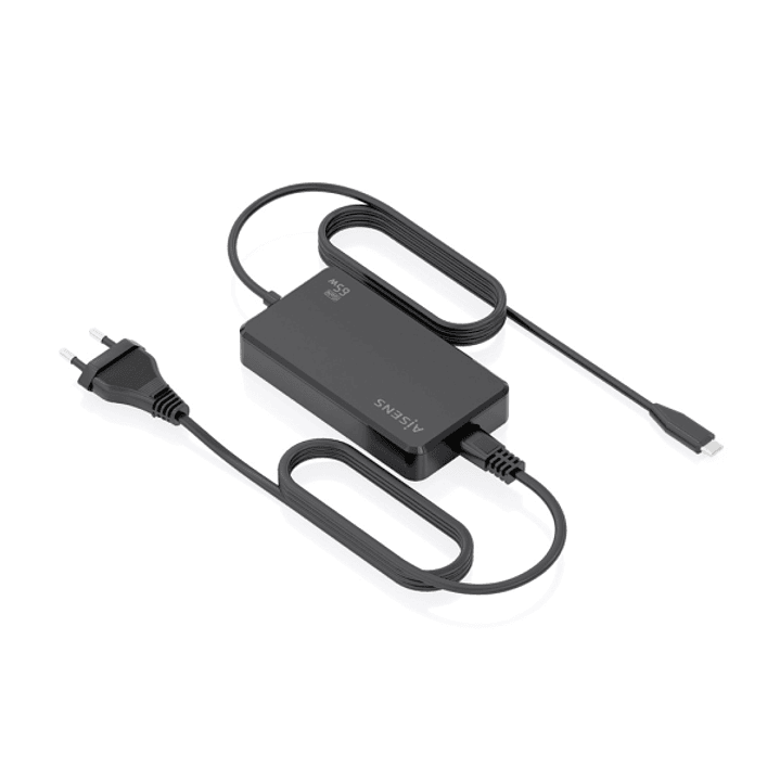 Aisens Cargador de Portatil GaN USB-C/PD 65W - Cable de 1.80m - Color Negro 1