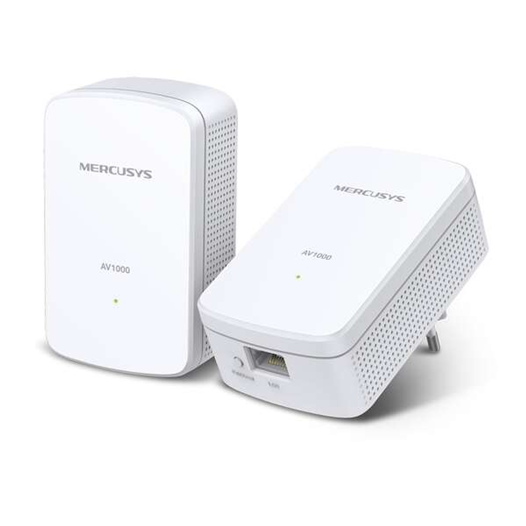 Mercusys MP500 Adaptador Powerline - 1000Mbps - Alcance 300m - Gigabit Ethernet - Pack de 2 1
