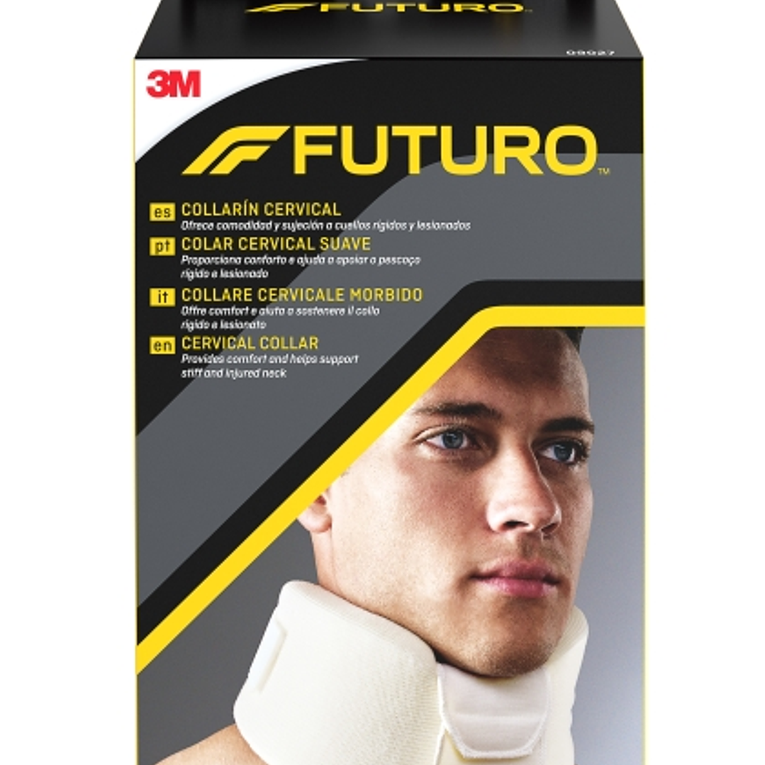 Futuro Collarin Cervical - Ajustable (6.35-12.7cm) - Transpirable - Ergonomico - Color Blanco 1