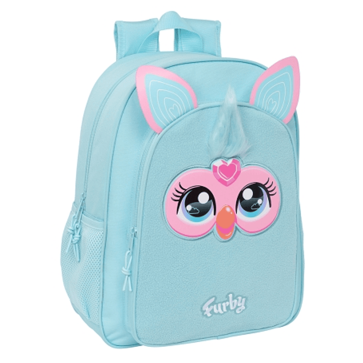 Safta Furby Mochila Infantil - Adaptable a Carro - Asa de Mano - Bolsillos Laterales - 33x42x14cm - Color Azul 1
