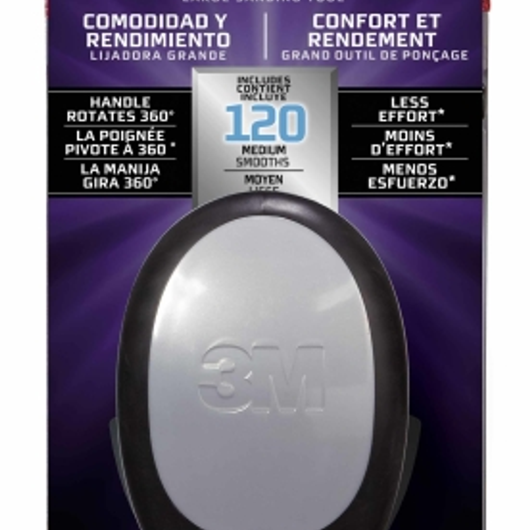 3M Pro Grade Precision Comfort & Performance Herramienta Manual de Lijado - Formato Grande - 9.3x17.7cm - Color Negro/Gris 1