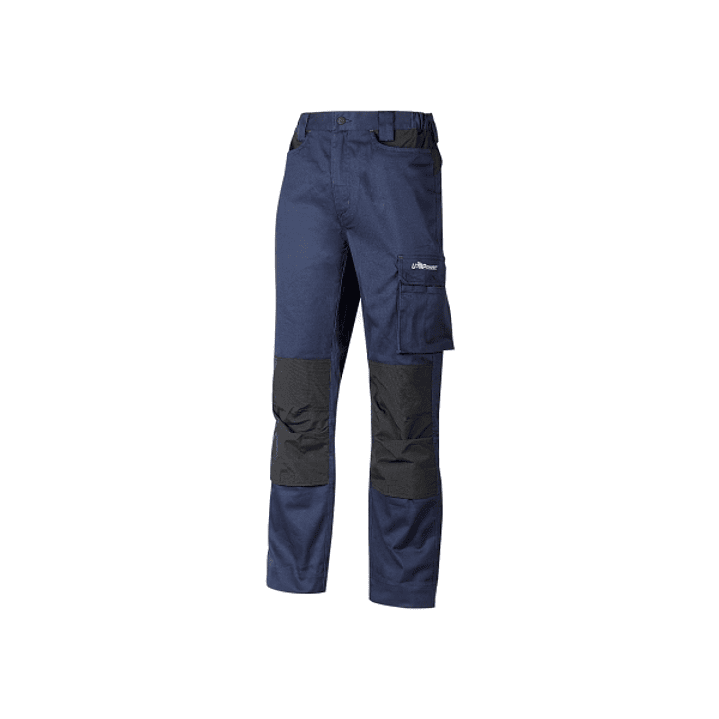 Upower Mallorca Pantalon de Trabajo Ergonomico - Talla 2XL - Algodon Elastico, Cintura Elastica, Multiples Bolsillos, Refuerzos Estrategicos, Detalles 1
