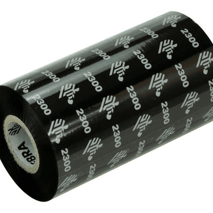 Zebra ZipShip 2300 Pack de 12 Cintas de Transferencia Termica Original Negro - Cintas de Cera - Nucleo 12.7mm, Ancho 84mm, Longitud 74m 1
