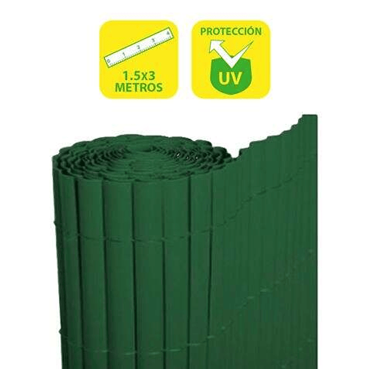 SunGarden Cañizo Plastico Doble Cara 1.5x3m - Color Verde 1