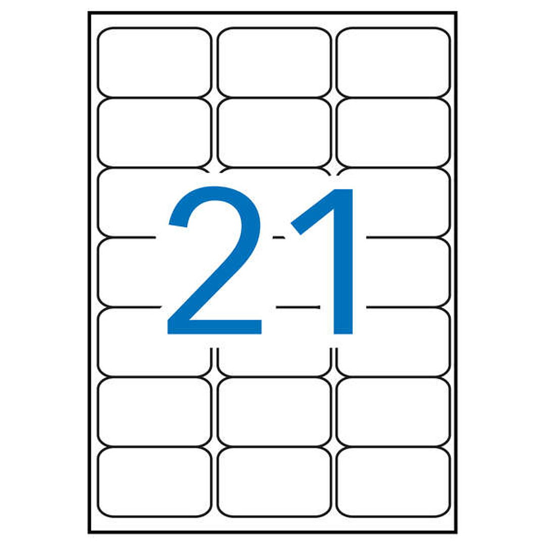 Apli Etiquetas Blancas Permanentes 63.5 x 38.1mm 100 Hojas 1