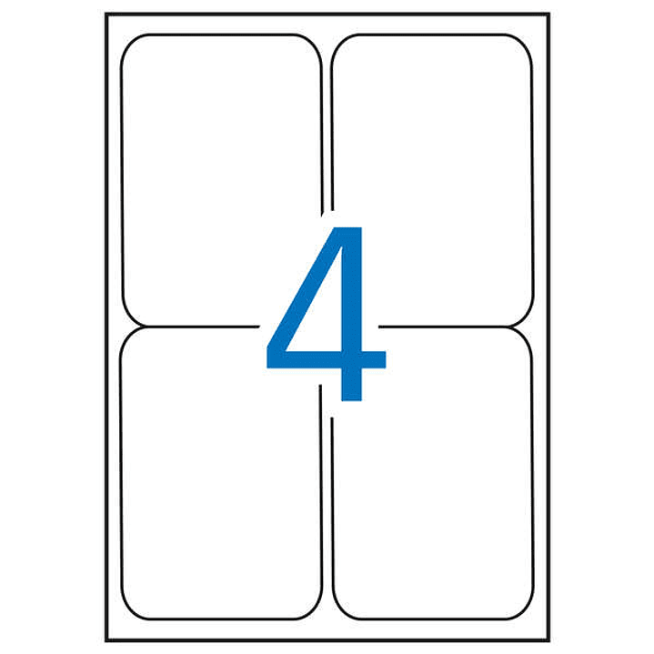 Apli Etiquetas Blancas Permanentes 99.1 x 139.0mm 100 Hojas 1