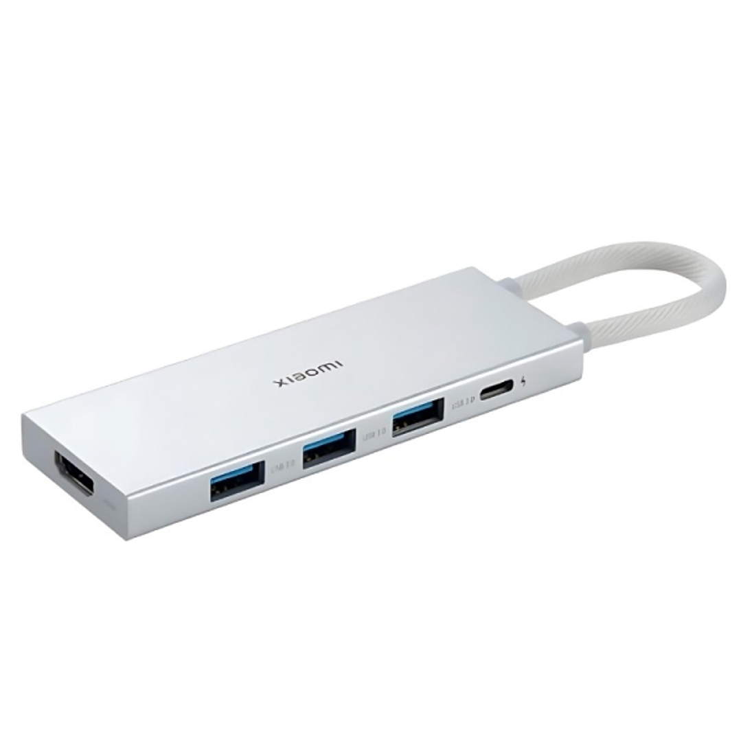 Xiaomi 5 en 1 Hub USB-C con 3x USB-A 3.0, 1x USB-C Carga Rapida hast 100W, 1x HDMI - Carcasa de Aluminio 1