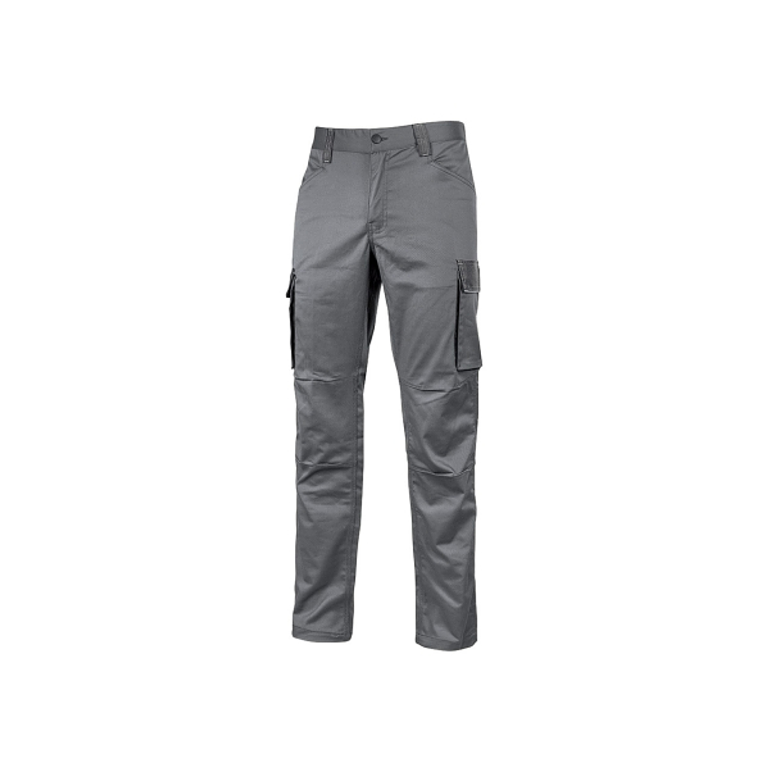 Upower Crazy Pantalones Cargo Stretch - Talla L - Bolsillos Multifuncionales, Detalles Reflectantes, Cinturilla Elastica, Rodillas Preformadas, Protec 1