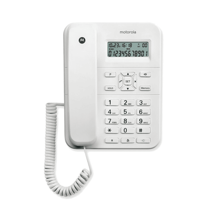Motorola CT202 Telefono Fijo - Manos Libres - Identificador de Llamadas - Color Blanco 1