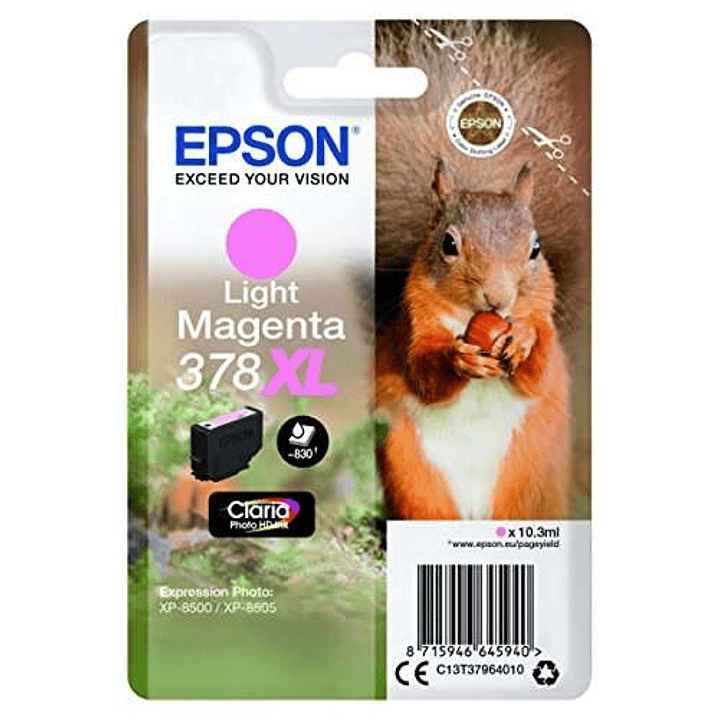 Epson 378XL Magenta Light Cartucho de Tinta Original - C13T37964010 1