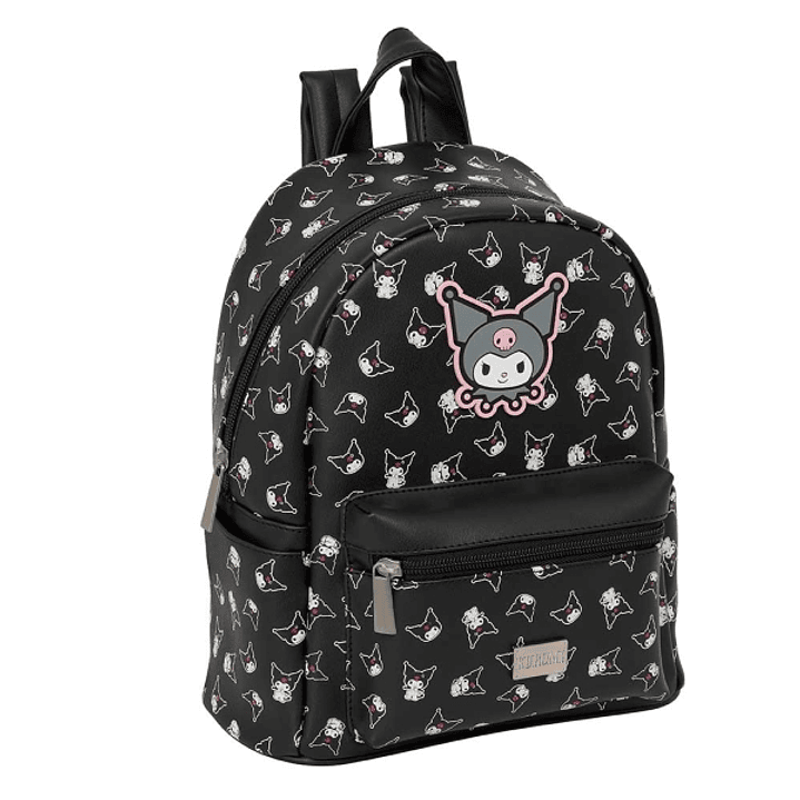 Safta Kuromi Mini Mochila - Bolsillo Frontal - Cremalleras con Doble Tirador - Bolsillo Lateral - Interior Forrado - Hombreras Ajustables - Asa Superi 1