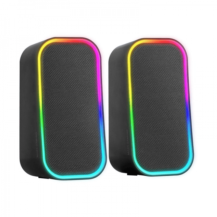 Mars Gaming MS-OM Altavoces - Sonido Envolvente 20W - Iluminacion RGB Controlable - Bluetooth 5.3 y AUX-IN - Compatibilidad Universal - Color Negro 1