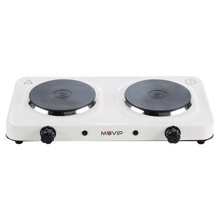 Muvip Cocina Electrica de 2 Placas 2000W - 5 Niveles de Potencia - Termostato con Sistema de Seguridad 1