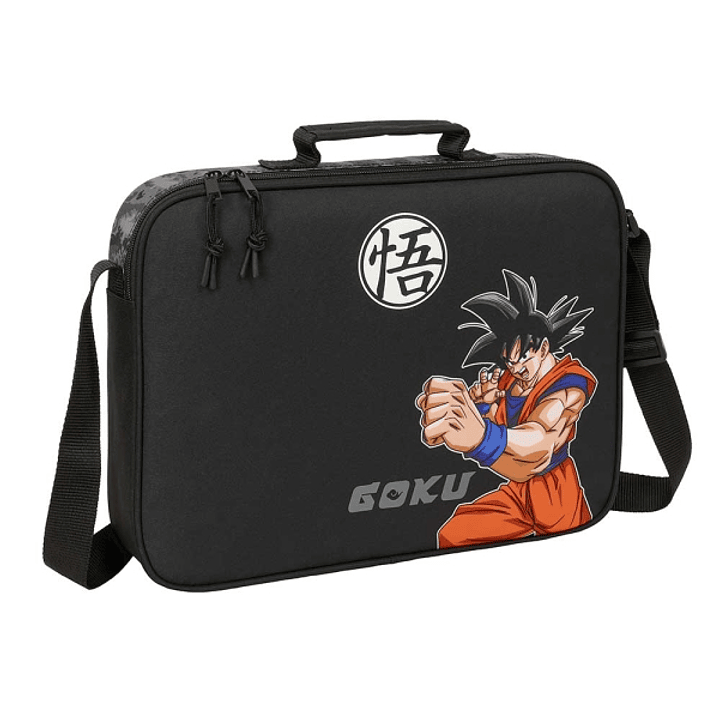 Safta Dragon Ball Maletin con Cremallera - Bandolera Ajustable - Asa Forrada - Doble Tirador - Fondo Semirigido - 6L - 380x60x280mm - Color Negro 1
