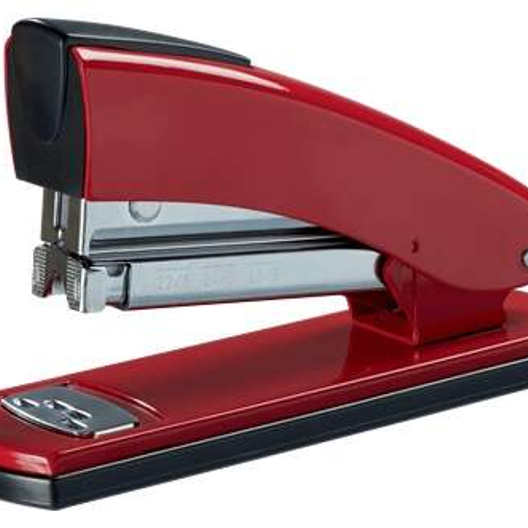 Petrus 2001 Grapadora Metalica Retro - Hasta 30 Hojas - Grapado Cerrado, Abierto y Clavado - Color Rojo 1