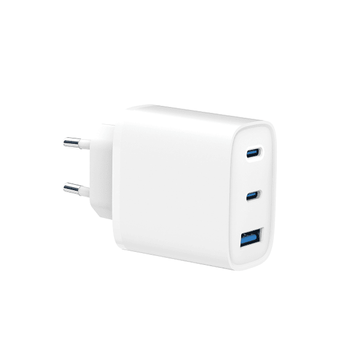 SPC Cargador de Pared 2xUSB-C/PD + USB-A 65W - Color Blanco 1