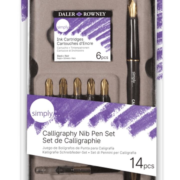 Daler Rowney Simply Pack de 14 Piezas para Caligrafia 1