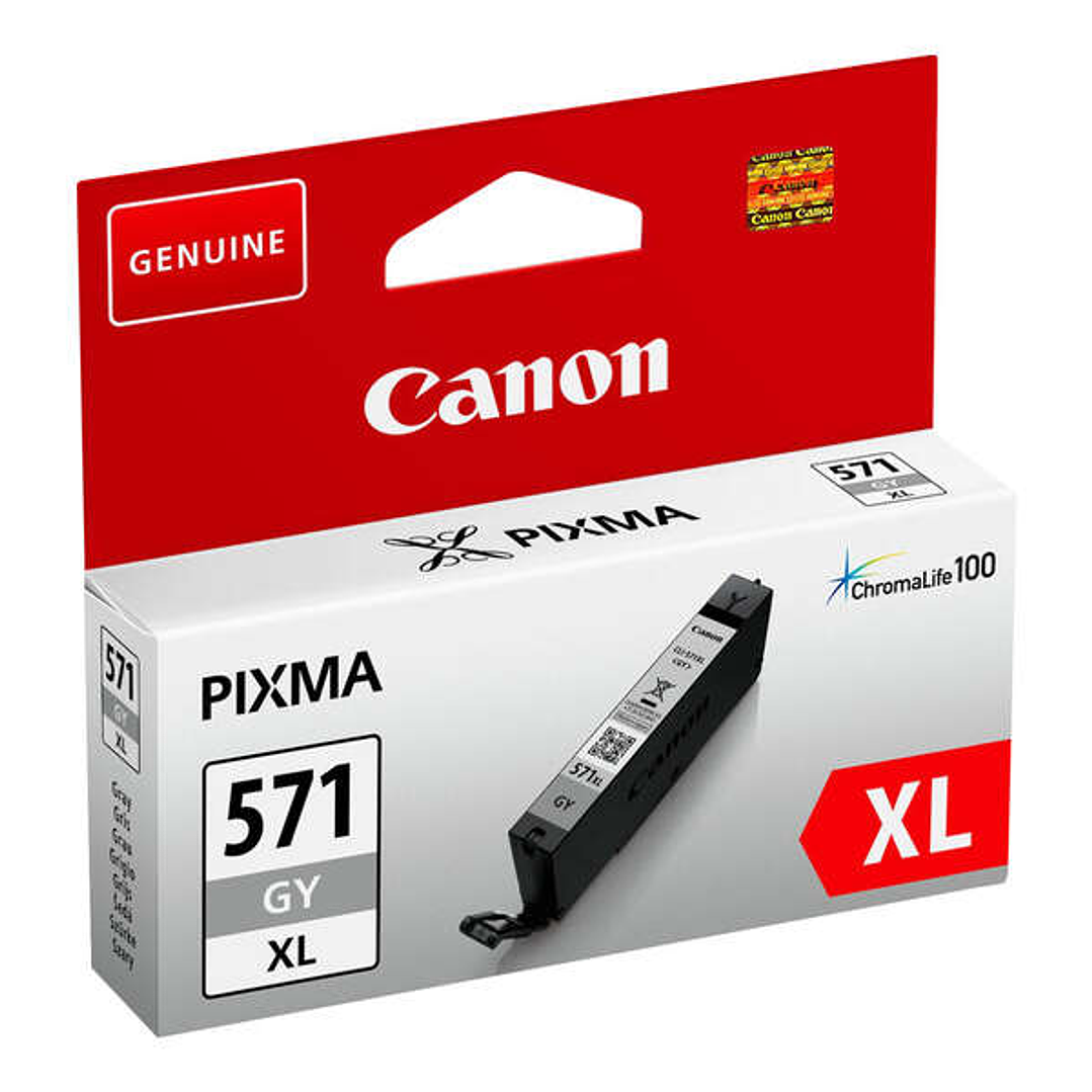 Canon CLI571XL Gris Cartucho de Tinta Original - 0335C001 1