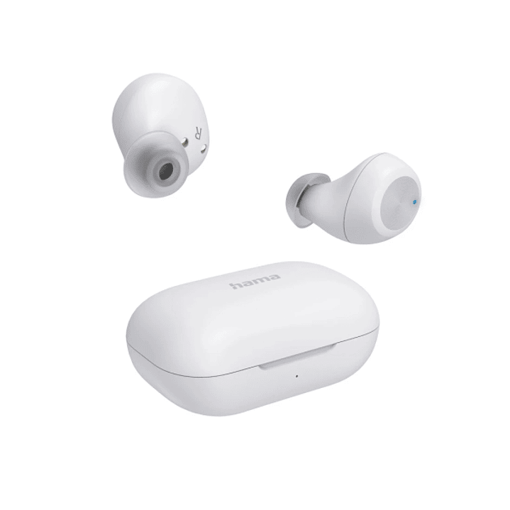 Hama Spirit Chop II Auriculares con Microfono Omnidireccional - Bluetooth - Rango 10m - IPX4 - Asistente de Voz - Carga por USB-C - Color Blanco 1