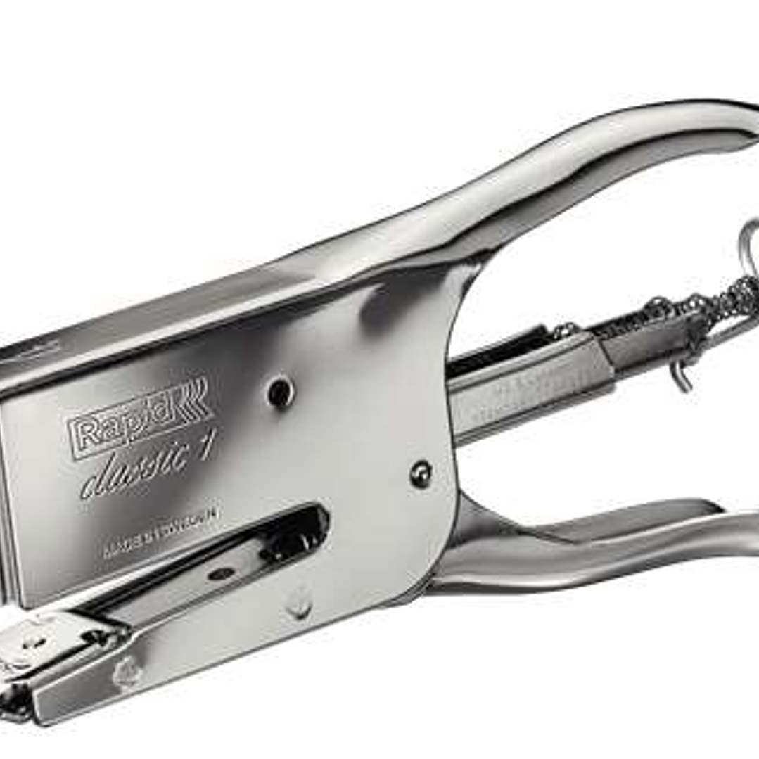 Rapid K1 Grapadora de Tenaza Metalica - Hasta 50 Hojas - Grapado Abierto y Cerrado - Color Cromado 1