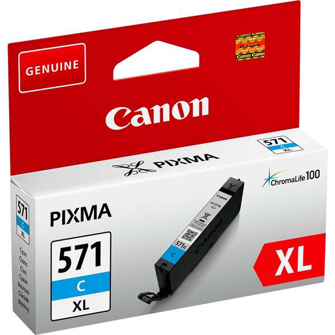 Canon CLI571XL Cyan Cartucho de Tinta Original - 0332C001 1