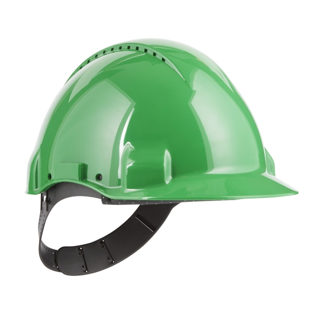 3M Casco de Proteccion - con Ventilacion - Sensor Uvicator - Pin de Ajuste - Color Verde 1