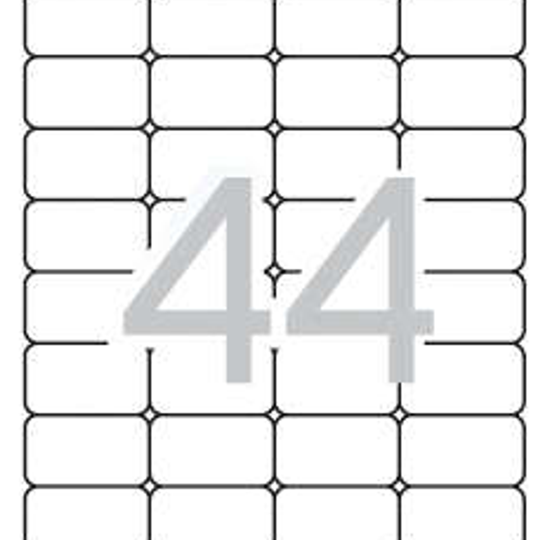 Apli Etiquetas Translucidas Resistentes Intemperie 48.5 x 25.4mm 20 Hojas 1