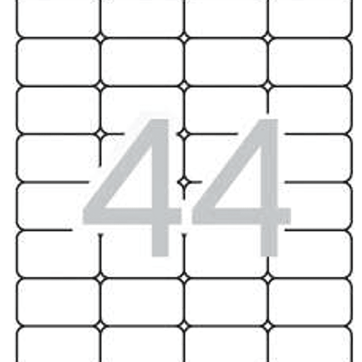 Apli Etiquetas Translucidas Resistentes Intemperie 48.5 x 25.4mm 20 Hojas 1