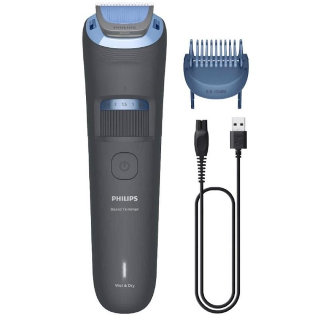Philips BT3617/15 Recortadora de Barba Series 3000 - Cuchillas Autoafilables con Puntas Redondeadas - 20 Posiciones 0.5-10mm con Dial de Precision - T 1