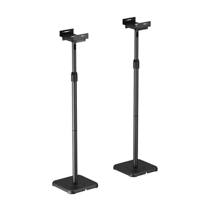 Aisens Pack Soporte Universal de Suelo para Altavoces - Altura y Anchura Ajustable - Giratorio e Inclinable - Carga Max. 5Kg - Color Negro 1