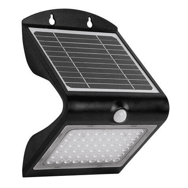 Elbat Aplique Led Solar Doble Iluminacion 4W - 500LM - Luz Fria 6000K - Luz Calidad 3000K - Sensor de Movimiento 1