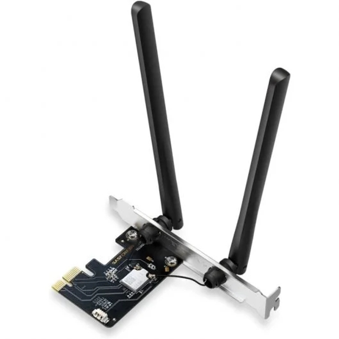 Mercusys MA86XE Tarjeta de Red PCIe AXE5400 WiFi 6E Bluetooth 5.2 Triple Banda - 2 Antenas 1