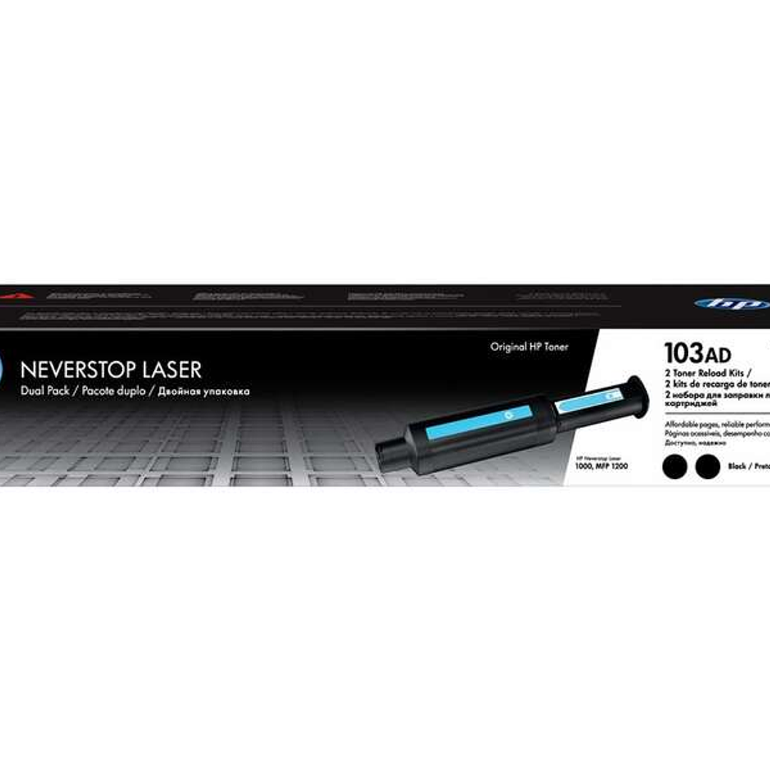 HP W1103A Negro Pack de 2 Cartuchos de Toner Originales - 103A 1