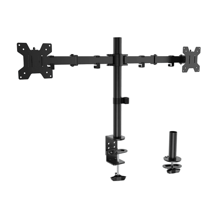 Aisens Soporte de Mesa Eco Giratorio e Inclinable para Monitor/TV 10Kg (3 Pivotes - 2 Brazos) de 17-32