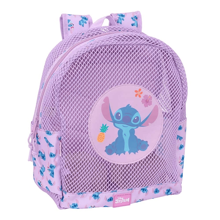 Safta Stitch Mochila - Rejilla Anti-Arena - Doble Tirador - Hombreras Ergonomicas - Asa Superior - 13.15L - 320x120x380mm - Color Violeta 1