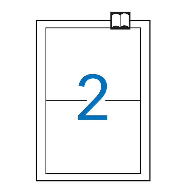 Apli Etiquetas Blancas Permanentes 175.0 x 135.0mm 100 Hojas 1